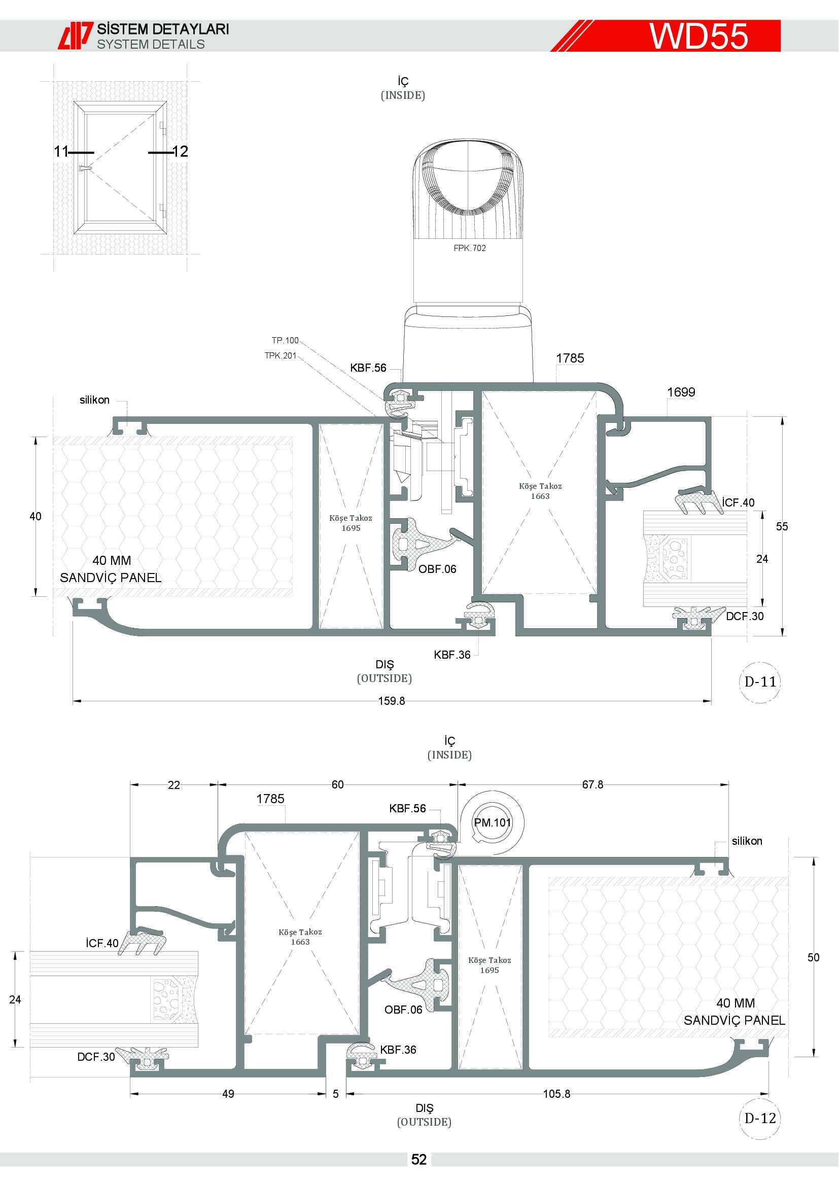 S 55 Yalıtımsız Alüminyum 51